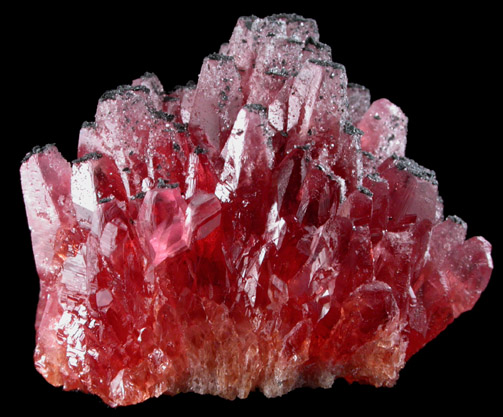 Rhodochrosite with Manganite and Quartz from N'Chwaning Mine, Kalahari Manganese Field, Northern Cape Province, South Africa