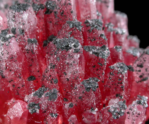 Rhodochrosite with Manganite and Quartz from N'Chwaning Mine, Kalahari Manganese Field, Northern Cape Province, South Africa