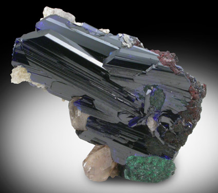 Azurite and Cerussite from Tsumeb Mine, Otavi-Bergland District, Oshikoto, Namibia