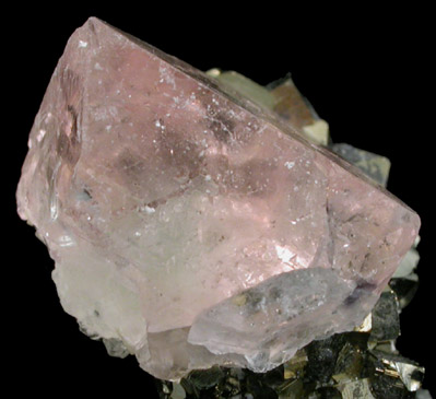 Fluorite on Pyrite from Huanzala Mine, Huallanca District, Huanuco Department, Peru