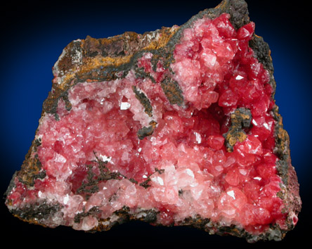 Copper on Calcite with Cuprite var. Chalcotrichite inclusions from Bisbee, Warren District, Cochise County, Arizona