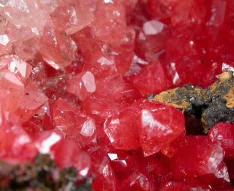 Copper on Calcite with Cuprite var. Chalcotrichite inclusions from Bisbee, Warren District, Cochise County, Arizona