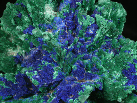 Malachite pseudomorphs after Azurite from Sir Dominick's Mine, Flinders Range, South Australia, Australia