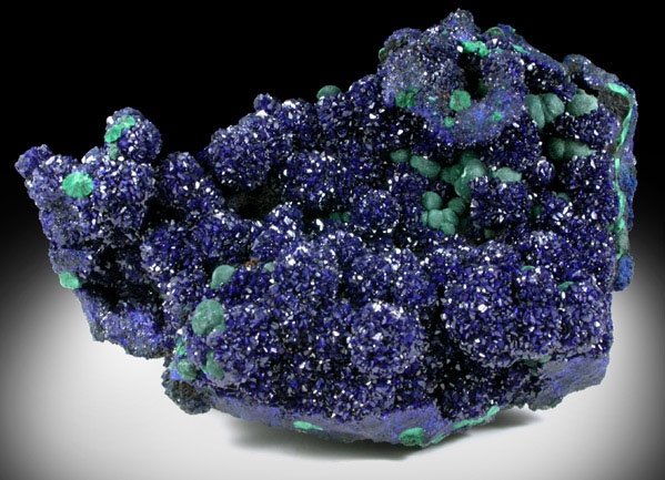 Azurite with Malachite from Copper Queen Mine, Bisbee, Warren District, Cochise County, Arizona