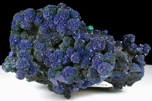 Azurite with Malachite from Copper Queen Mine, Bisbee, Warren District, Cochise County, Arizona