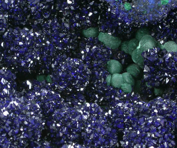 Azurite with Malachite from Copper Queen Mine, Bisbee, Warren District, Cochise County, Arizona