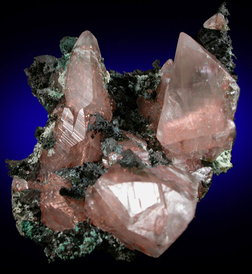 Copper and Calcite from Quincy Mine, Hancock, Keweenaw Peninsula Copper District, Houghton County, Michigan