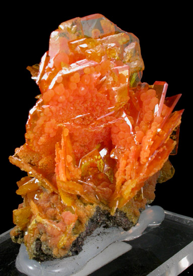 Wulfenite with Mimetite from San Francisco Mine, Cerro Prieto, north of Cucurpe, Sonora, Mexico