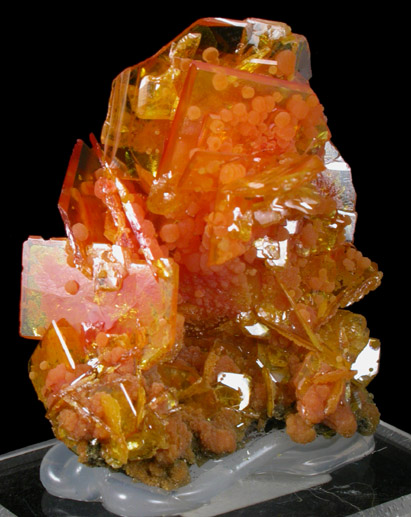 Wulfenite with Mimetite from San Francisco Mine, Cerro Prieto, north of Cucurpe, Sonora, Mexico