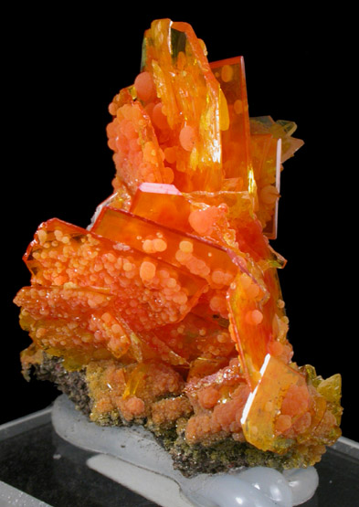 Wulfenite with Mimetite from San Francisco Mine, Cerro Prieto, north of Cucurpe, Sonora, Mexico