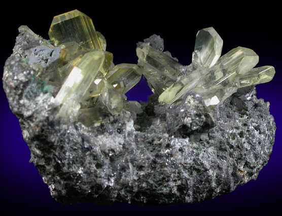 Anglesite on Galena from Touissit Mine, 21 km SSE of Oujda, Jerada Province, Oriental, Morocco