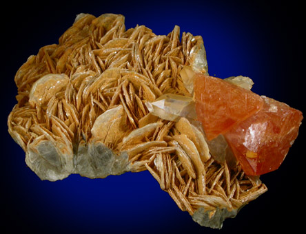 Scheelite on Muscovite from Xuebaoding Mountain near Pingwu, Sichuan Province, China