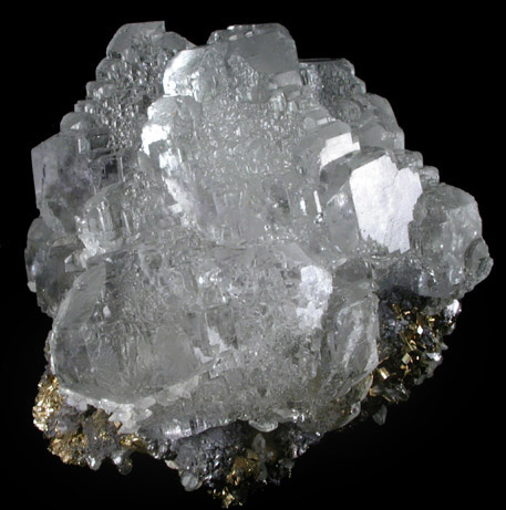 Fluorite on Pyrite and Galena from Naica District, Saucillo, Chihuahua, Mexico