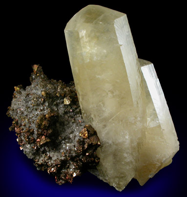 Calcite with Chalcopyrite from Sweetwater Mine, Viburnum Trend, Reynolds County, Missouri