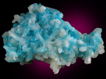 Cavansite on Stilbite-Ca from Wagholi Quarry, Maharashtra, India