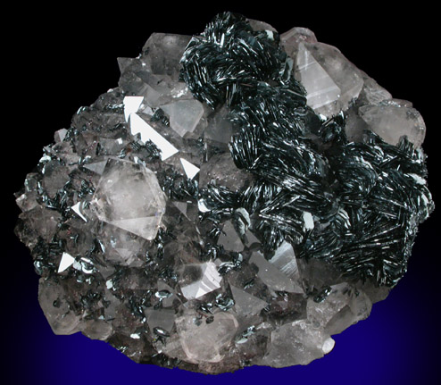 Hematite on Smoky Quartz from Cumbria, England