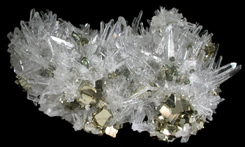 Quartz with Pyrite from Huaron District, Cerro de Pasco Province, Pasco Department, Peru