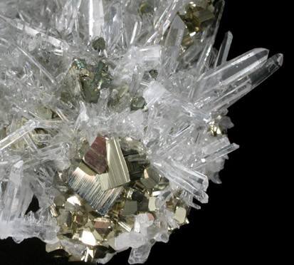 Quartz with Pyrite from Huaron District, Cerro de Pasco Province, Pasco Department, Peru