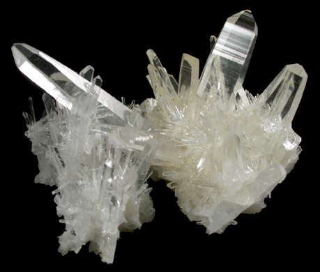 Quartz (Japan Law-twinned) from Pasto Bueno District, Pallasca Province, Ancash Department, Peru