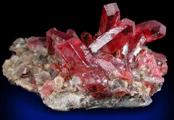 Rhodochrosite on Quartz from Uchucchacua Mine, Oyon, Cajatambo, Peru