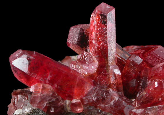 Rhodochrosite on Quartz from Uchucchacua Mine, Oyon, Cajatambo, Peru