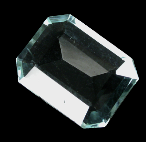 Beryl var. Aquamarine with 4.62 carat rectangular gemstone from near Sumair Village, Upper Nagar, Gilgit-Baltistan, Pakistan