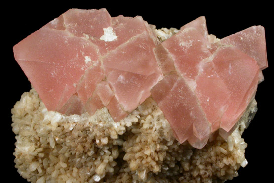 Fluorite with Stilbite-Ca from Grimsel Pass, Haslital, Bern, Switzerland