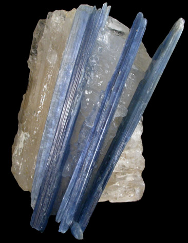 Kyanite in Quartz from Barra do Salinas, Coronel Murta, Minas Gerais, Brazil