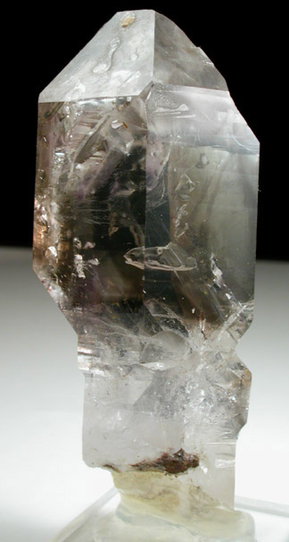 Quartz var. Smoky-Amethyst Scepter with bubble inclusion from Tafelkop, Goboboseb Mountains, 27 km west of Brandberg Mountain, Erongo region, Namibia