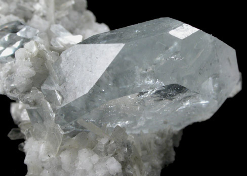 Beryl var. Aquamarine with Muscovite from Xuebaoding Mountain near Pingwu, Sichuan Province, China