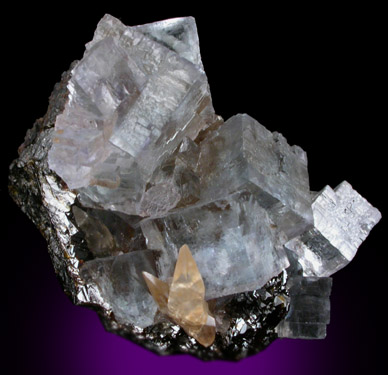 Fluorite and Calcite on Sphalerite from Cave-in-Rock District, Hardin County, Illinois