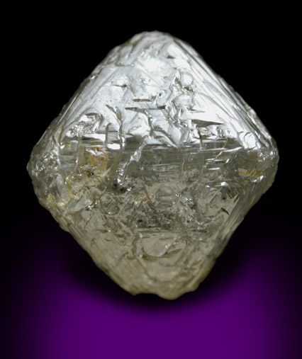 Diamond (6.41 carat gray octahedral crystal) from Bakwanga Mine, Mbuji-Mayi (Miba), Democratic Republic of the Congo