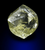 Diamond (0.88 carat yellow-green dodecahedral crystal) from Baken Mine, Northern Cape Province, South Africa