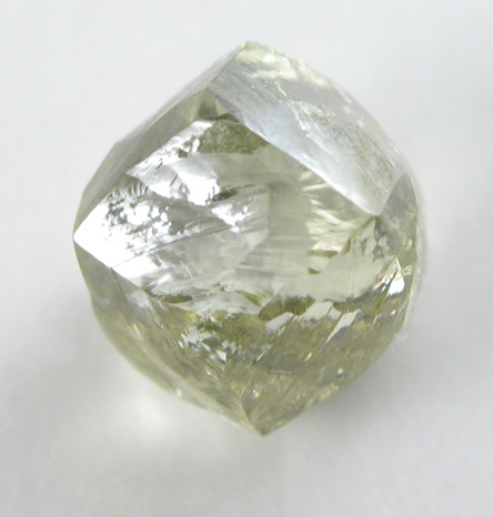 Diamond (0.88 carat yellow-green dodecahedral crystal) from Baken Mine, Northern Cape Province, South Africa