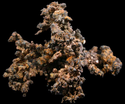 Copper (crystallized) from Keweenaw Peninsula Copper District, Houghton County, Michigan