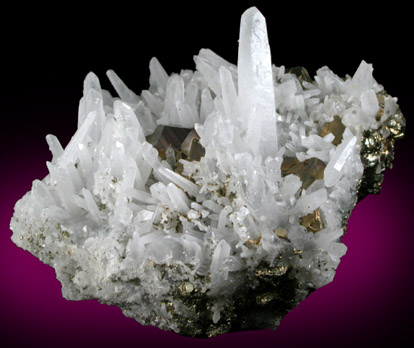 Quartz and Pyrite from Steward Mine, Butte District, Silver Bow County, Montana