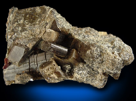 Vesuvianite with Grossular from Goodall Farm Quarry, Sanford, York County, Maine