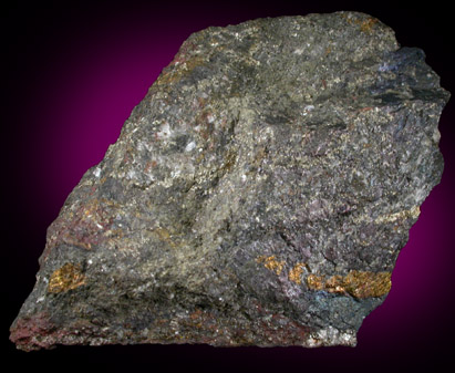 Bornite, Chalcopyrite, Cassiterite from Geevor Mine, Hanging Wall Lode, Trewellard, Cornwall, England