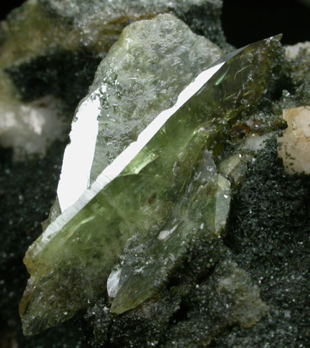 Titanite on Orthoclase var. Adularia with Chlorite from St. Gotthard, Kanton Uri, Switzerland