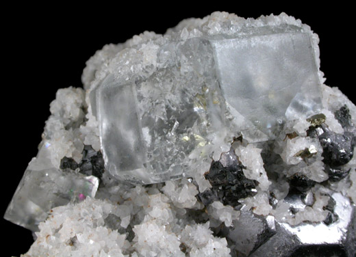 Fluorite, Galena, Calcite, Pyrite from Naica District, Saucillo, Chihuahua, Mexico