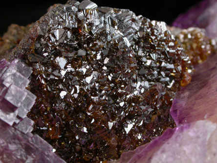 Fluorite with Sphalerite from Cave-in-Rock District, Hardin County, Illinois