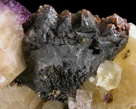 Fluorite with Sphalerite from Cave-in-Rock District, Hardin County, Illinois