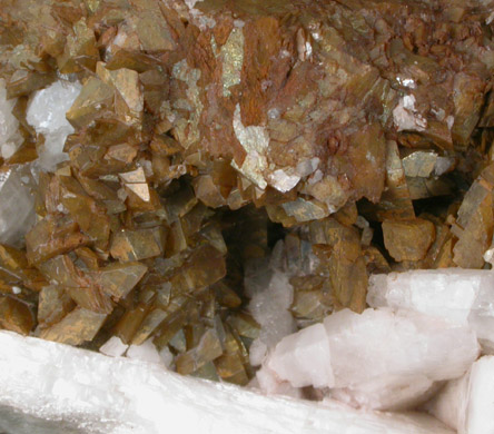 Siderite on Barite from Brookfield Iron Mine, Nova Scotia, Canada
