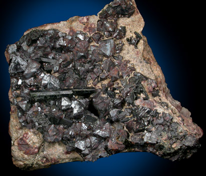 Hematite pseudomorphs after Magnetite with Augite from Twin Peaks, Millard County, Utah