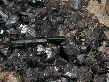Hematite pseudomorphs after Magnetite with Augite from Twin Peaks, Millard County, Utah