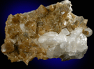 Stilbite-Ca and Calcite from Kibblehouse Quarry, Perkiomenville, Montgomery County, Pennsylvania