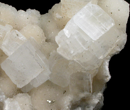 Apophyllite, Pyrite, Pectolite from Millington Quarry, Bernards Township, Somerset County, New Jersey