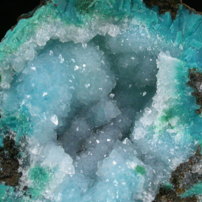 Chrysocolla with Quartz from Ray Mine, Mineral Creek District, Pinal County, Arizona