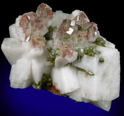 Pyromorphite on Calcite from Mapimi District, Durango, Mexico