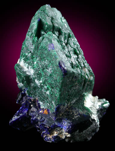 Malachite pseudomorph after Azurite from Touissit Mine, 21 km SSE of Oujda, Jerada Province, Oriental, Morocco